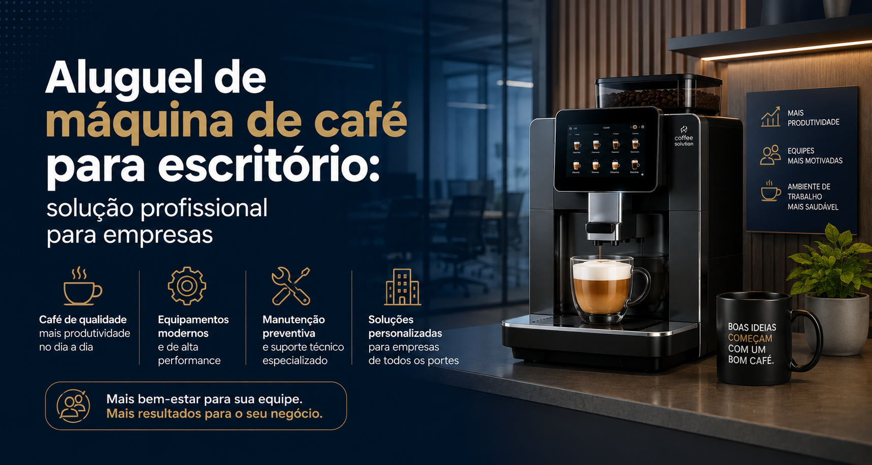 Aluguel de máquina de café para escritório: solução profissional para empresas