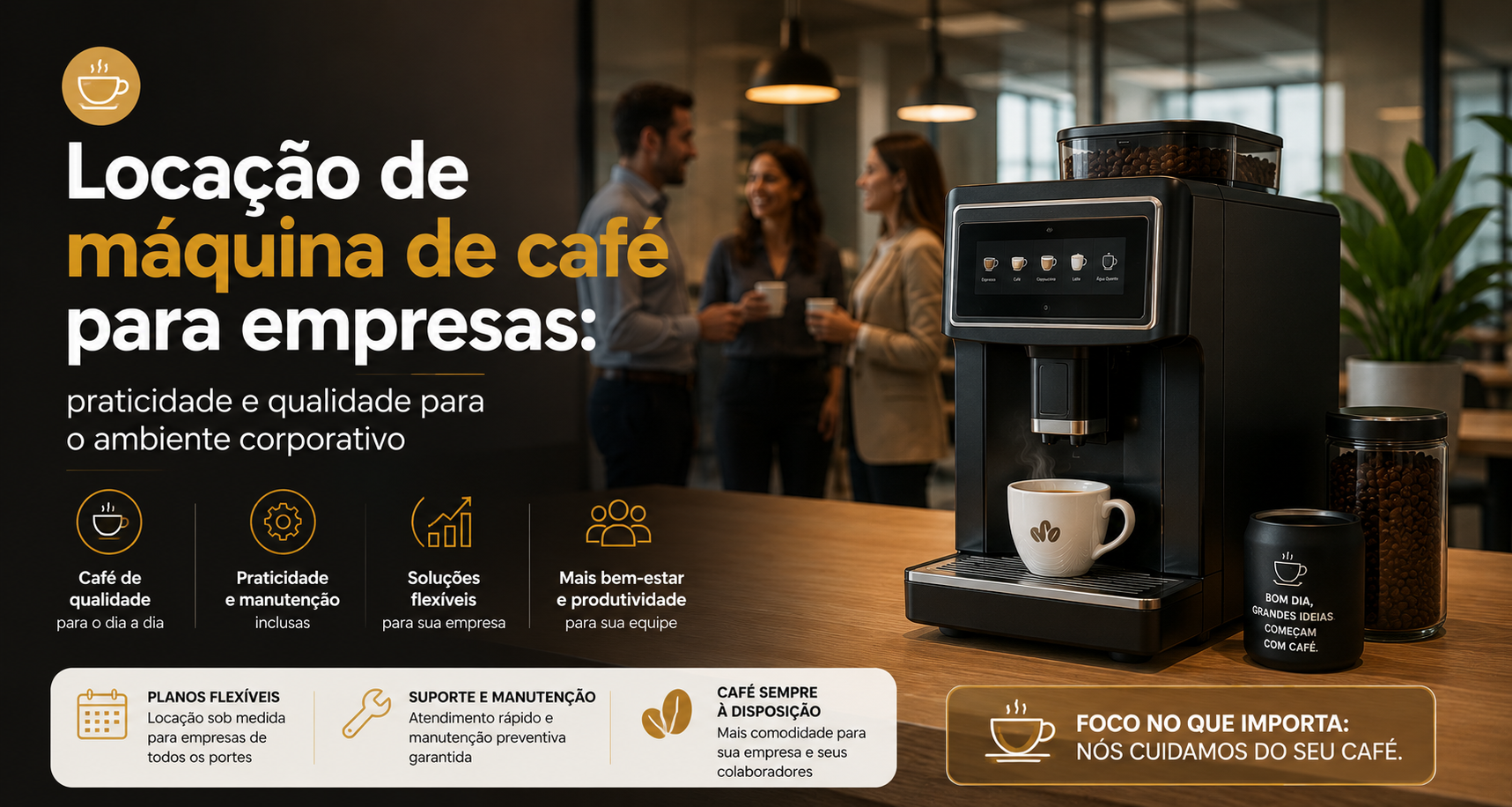  Locação de máquina de café para empresas: praticidade e qualidade para o ambiente corporativo