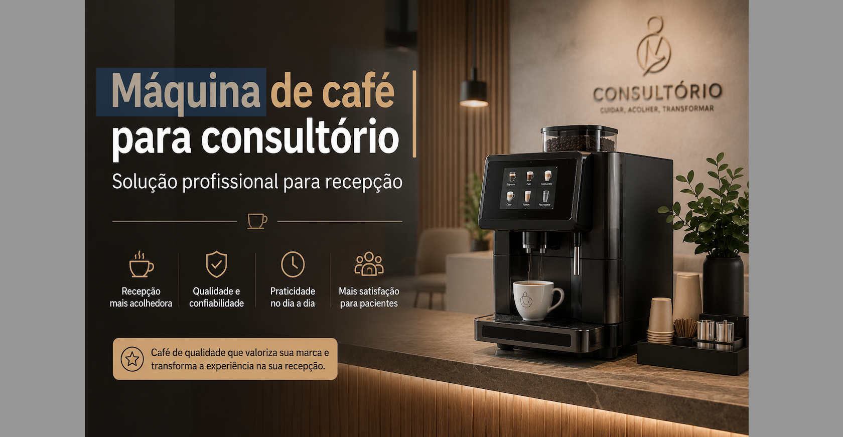 Máquina de café para consultório: mais conforto e experiência para pacientes