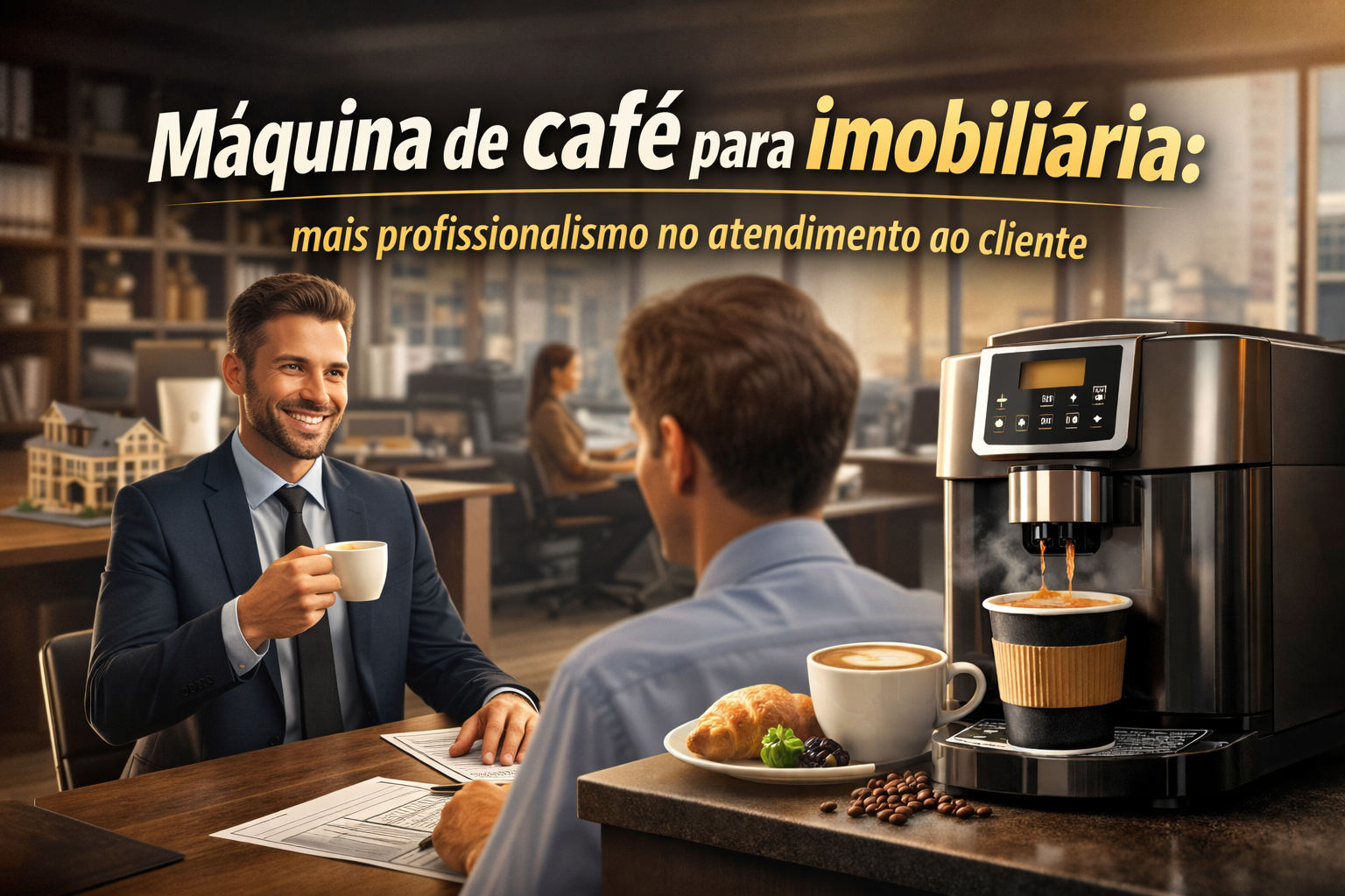 Máquina de café para imobiliária: mais profissionalismo no atendimento ao cliente